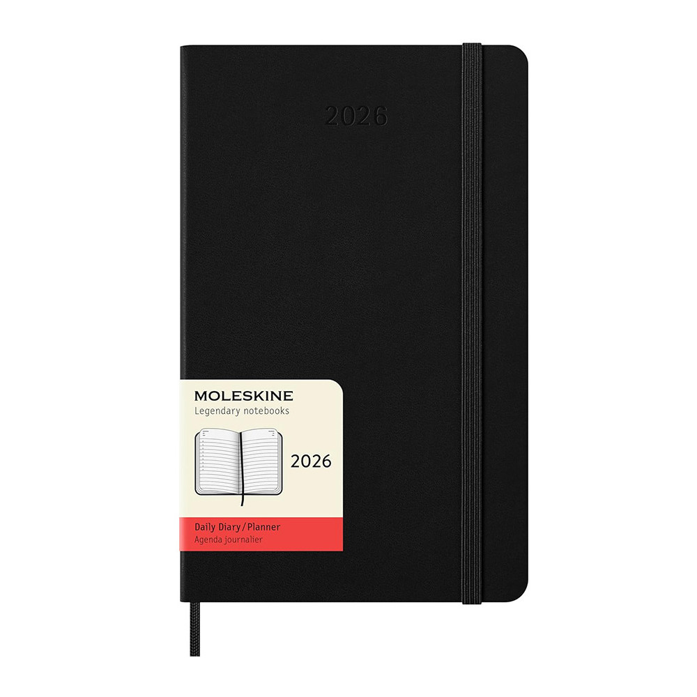 Kalendarz dzienny 2026 L - Moleskine - Black twarda okładka