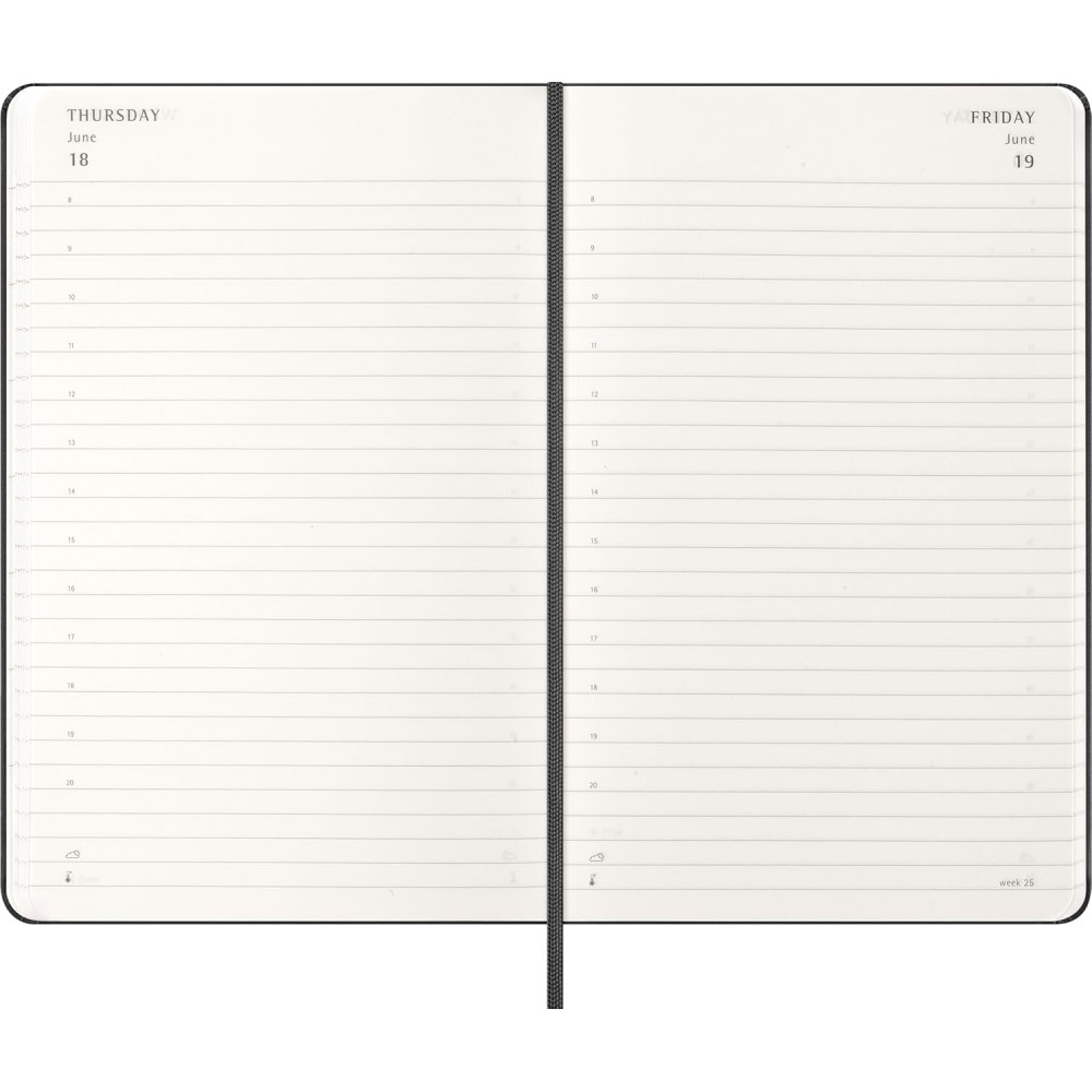 Daily planner 2026 L - Moleskine - Black hard cover