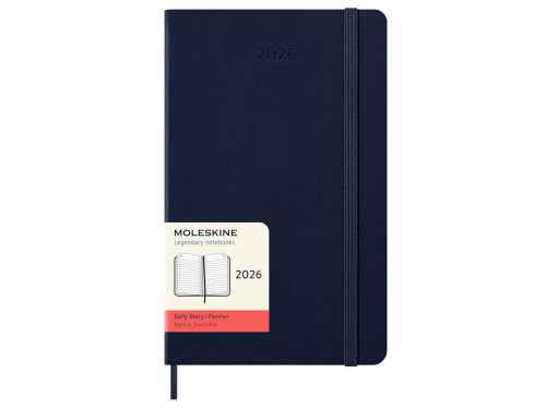 Daily planner 2026 L - Moleskine - Sapphire Blue hard cover