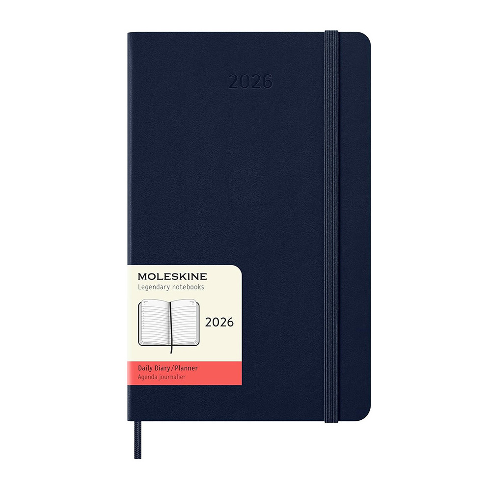 Kalendarz dzienny 2026 L - Moleskine - Sapphire Blue twarda okładka