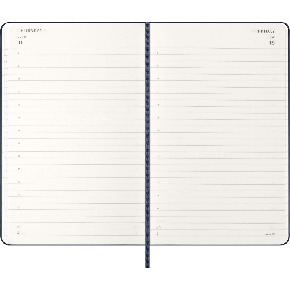 Daily planner 2026 L - Moleskine - Sapphire Blue hard cover