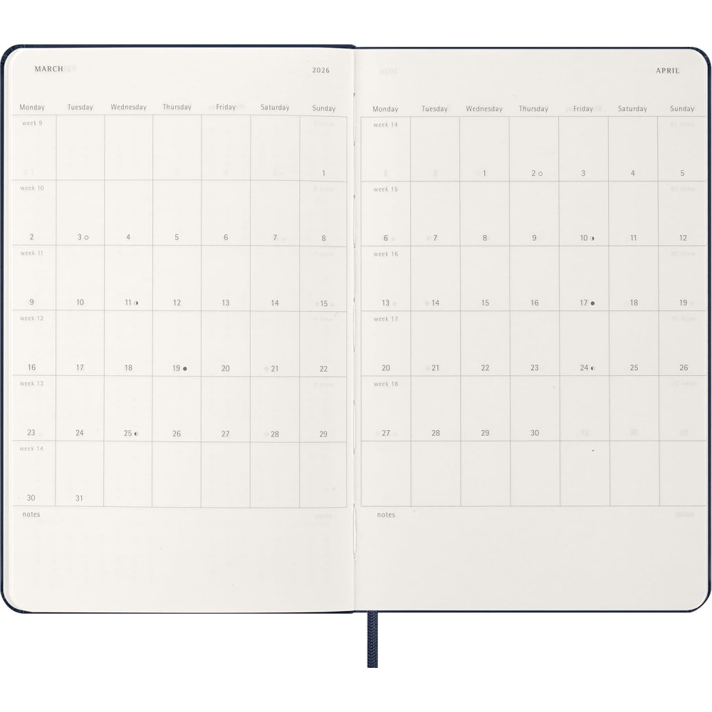 Kalendarz dzienny 2026 L - Moleskine - Sapphire Blue twarda okładka