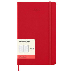Kalendarz dzienny 2026 L - Moleskine - Scarlet Red twarda okładka