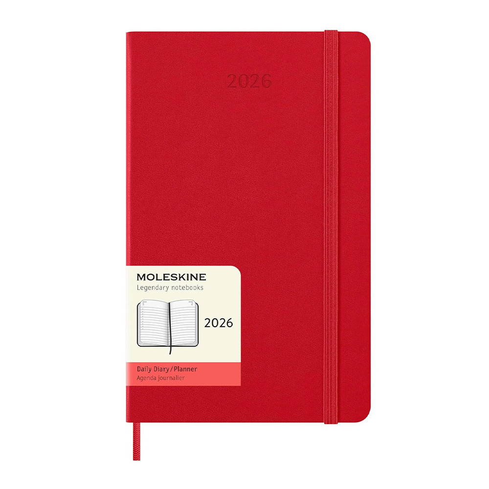 Daily planner 2026 L - Moleskine - Scarlet Red hard cover