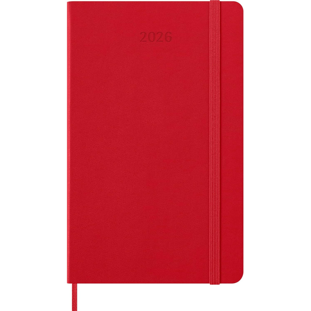 Kalendarz dzienny 2026 L - Moleskine - Scarlet Red twarda okładka
