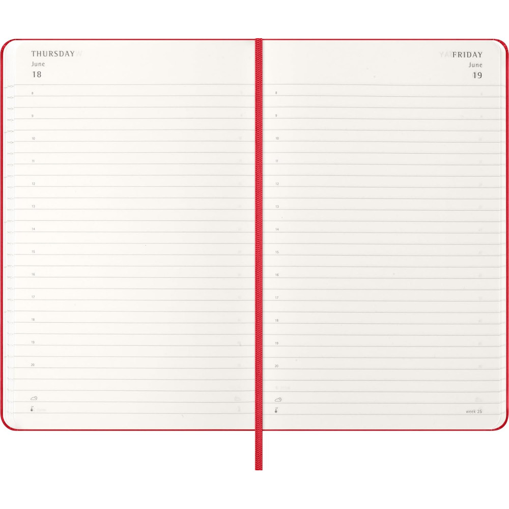 Daily planner 2026 L - Moleskine - Scarlet Red hard cover