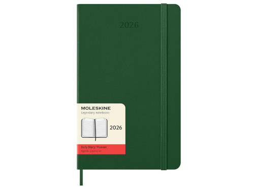 Daily planner 2026 L - Moleskine - Myrtle Green hard cover