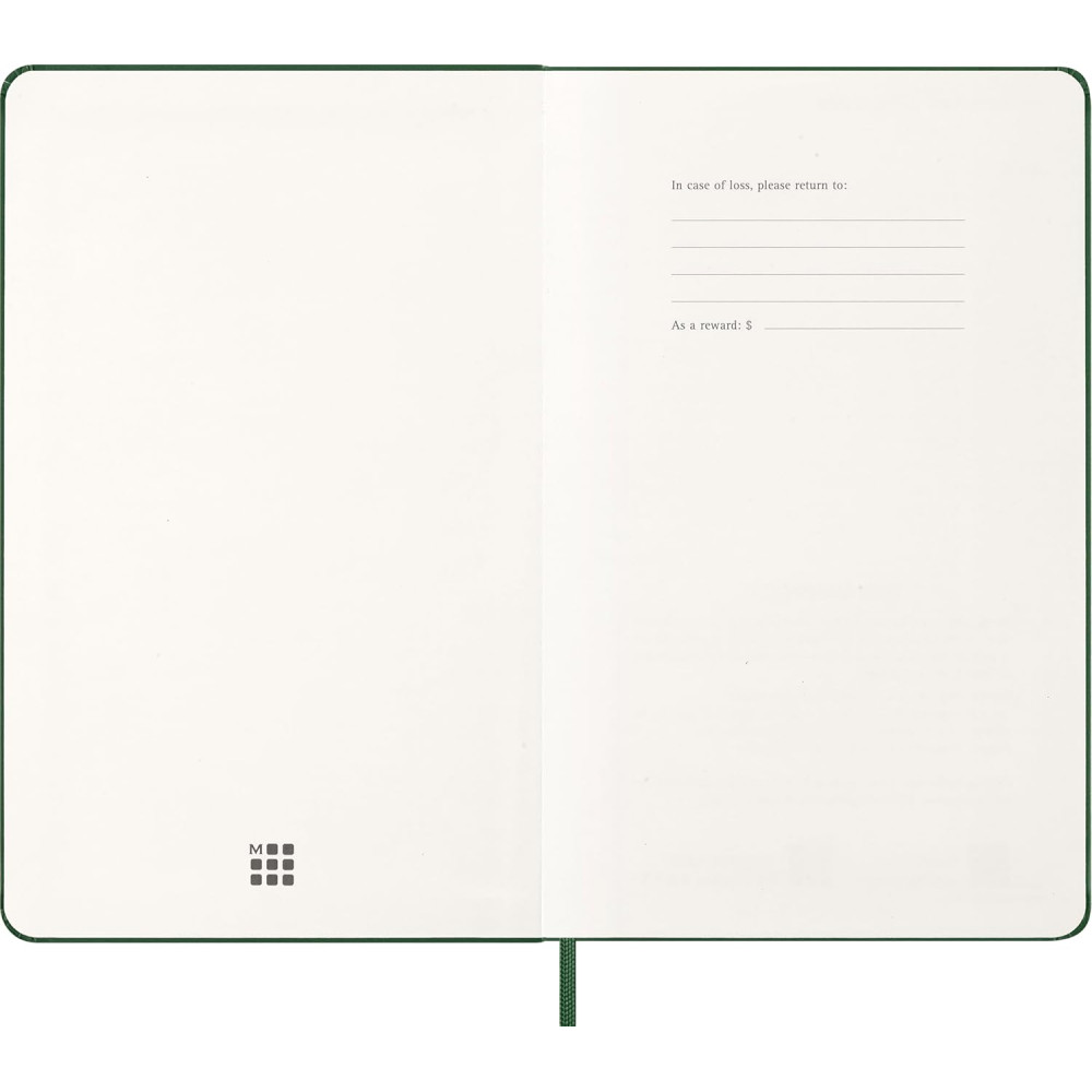 Daily planner 2026 L - Moleskine - Myrtle Green hard cover