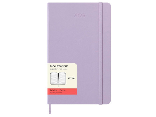 Kalendarz dzienny 2026 L - Moleskine - Pastel Lilac twarda okładka
