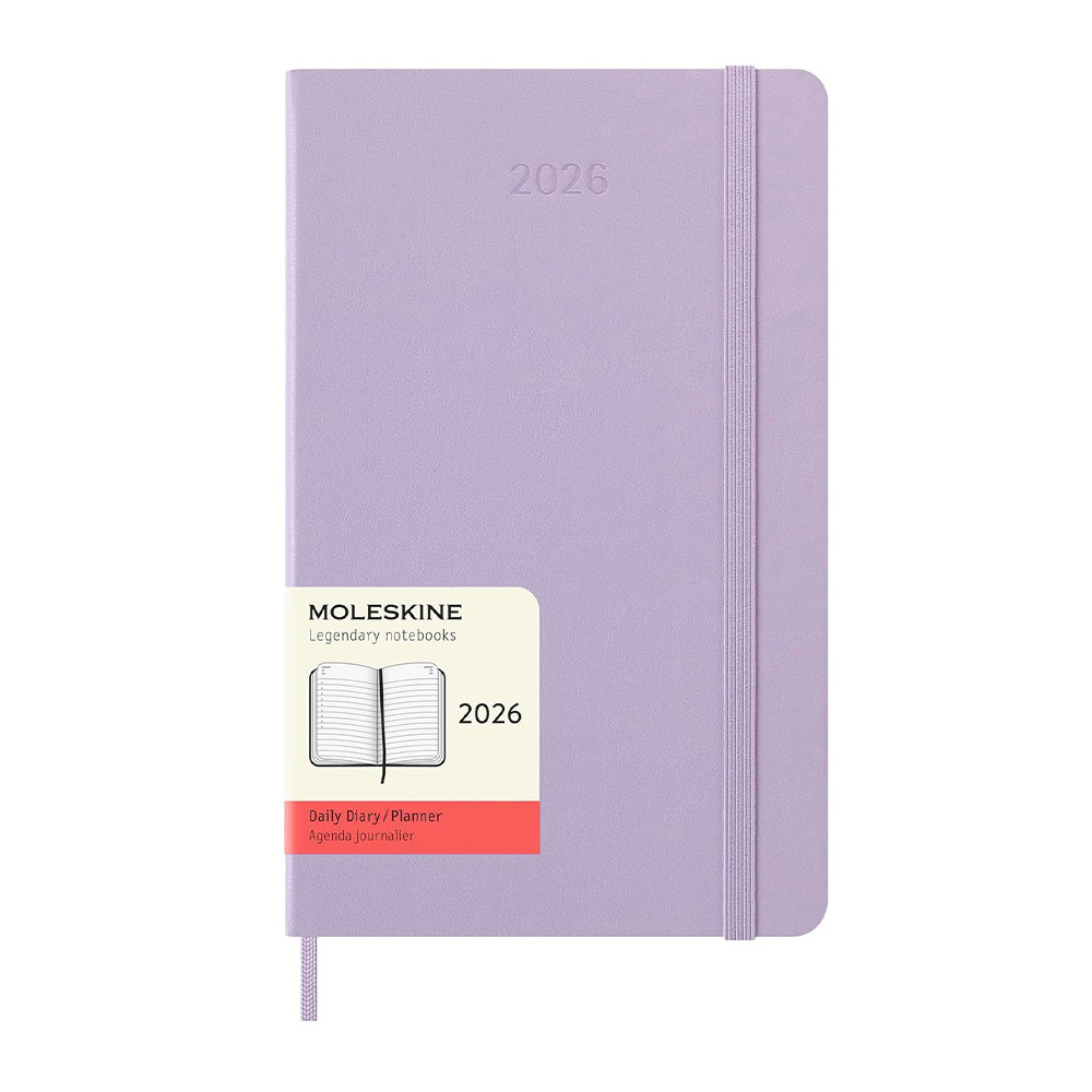 Daily planner 2026 L - Moleskine - Pastel Lilac hard cover