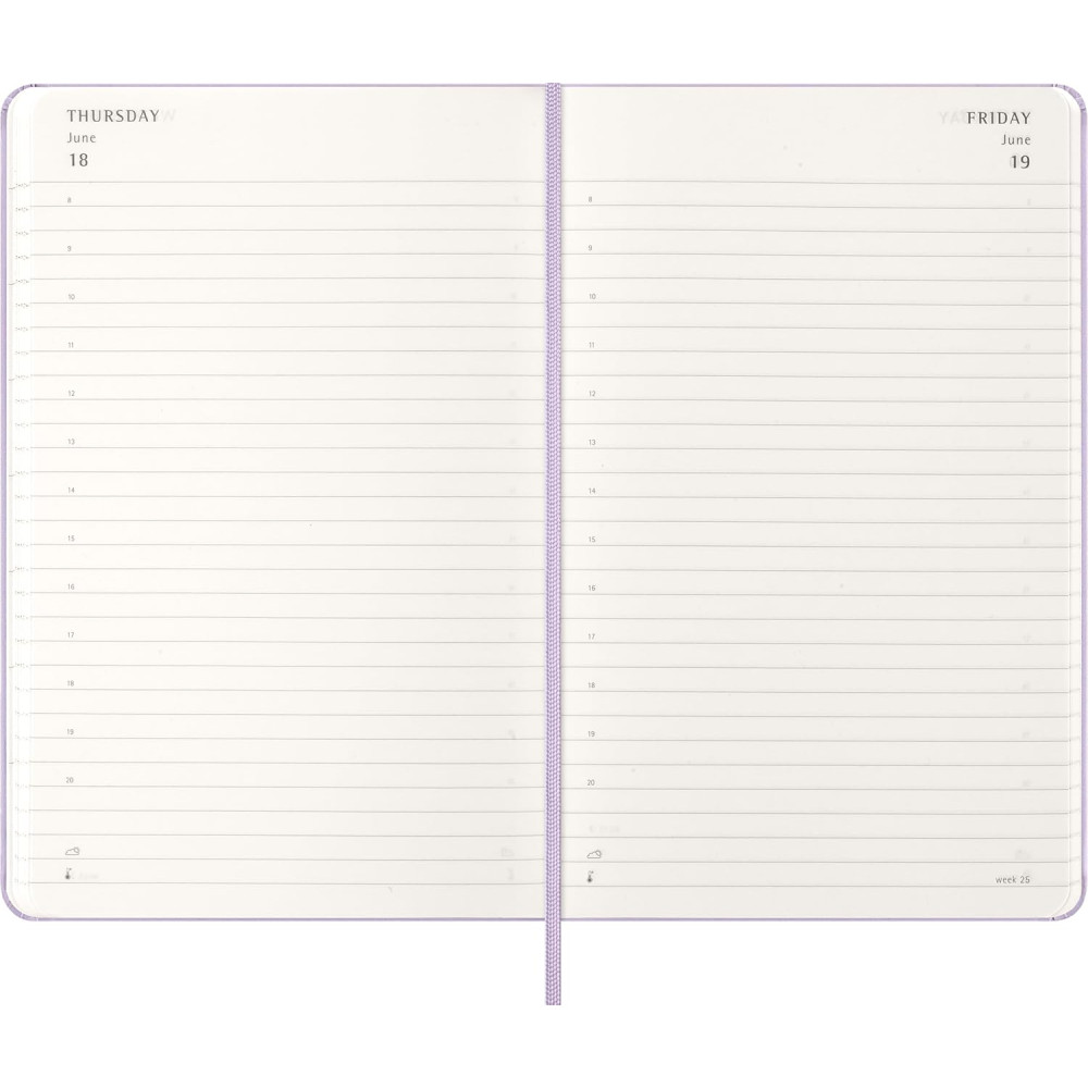 Daily planner 2026 L - Moleskine - Pastel Lilac hard cover