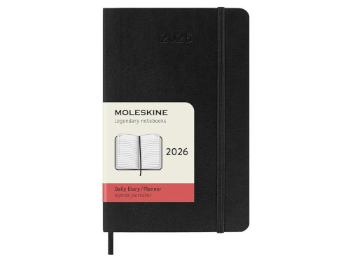 Daily planner 2026 P - Moleskine - Black soft cover
