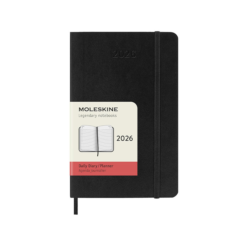Daily planner 2026 P - Moleskine - Black soft cover