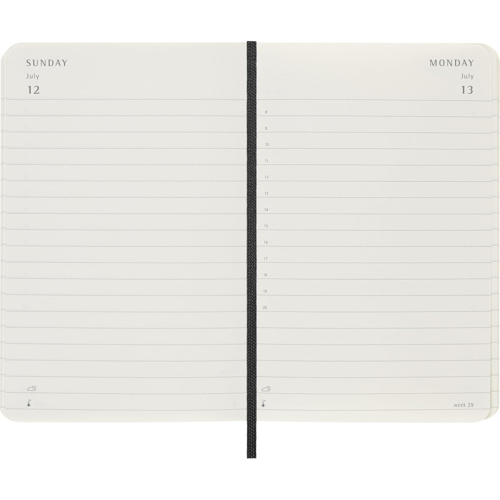 Kalendarz dzienny 2026 P - Moleskine - Black miękka okładka