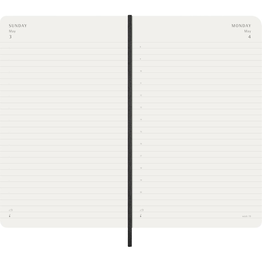 Kalendarz dzienny 2026 L - Moleskine - Black miękka okładka