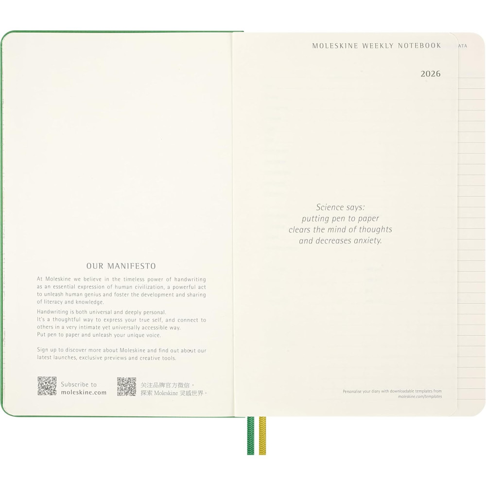 Daily planner Peanuts 2026 L - Moleskine - hard cover