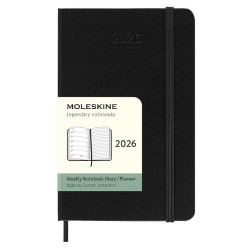 Weekly planner 2026 P - Moleskine - Black hard cover