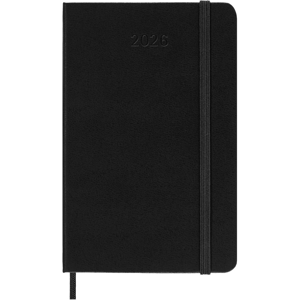 Kalendarz tygodniowy 2026 P - Moleskine - Black twarda okładka