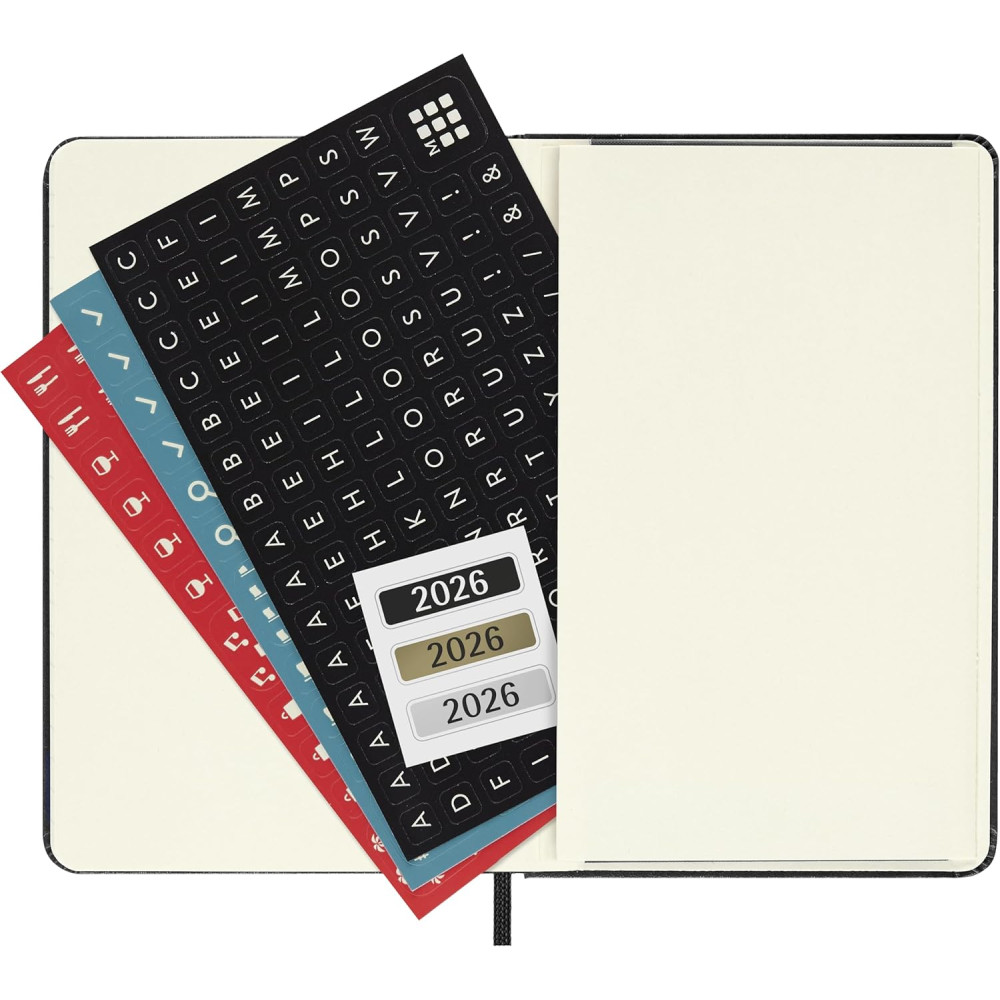 Weekly planner 2026 P - Moleskine - Black hard cover