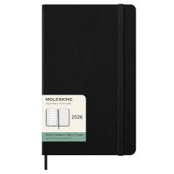 Weekly planner 2026 L - Moleskine - Black hard cover
