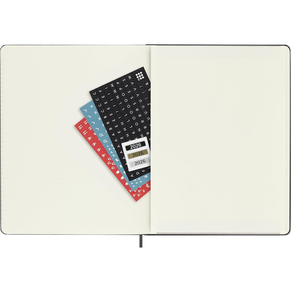 Weekly planner 2026 XL - Moleskine - Black hard cover