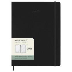 Kalendarz tygodniowy 2026 XL - Moleskine - Black twarda okładka