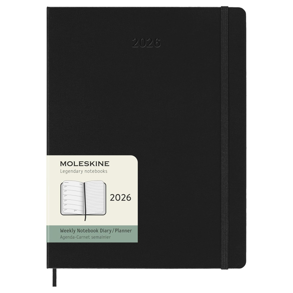 Weekly planner 2026 XL - Moleskine - Black hard cover