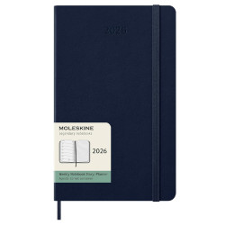 Kalendarz tygodniowy 2026 L - Moleskine - Sapphire Blue twarda okładka