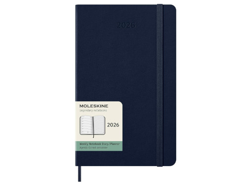 Kalendarz tygodniowy 2026 L - Moleskine - Sapphire Blue twarda okładka