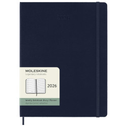Kalendarz tygodniowy 2026 XL - Moleskine - Sapphire Blue twarda okładka