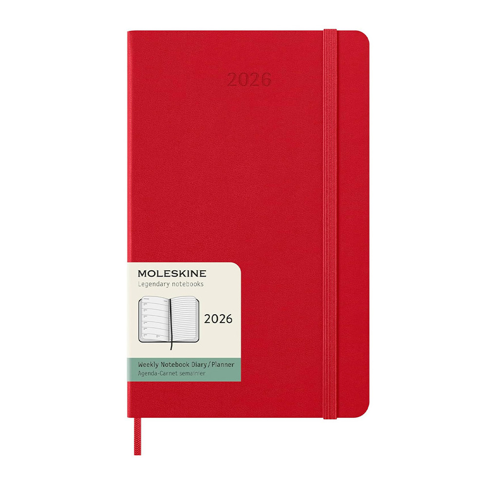 Weekly planner 2026 L - Moleskine - Scarlet Red hard cover
