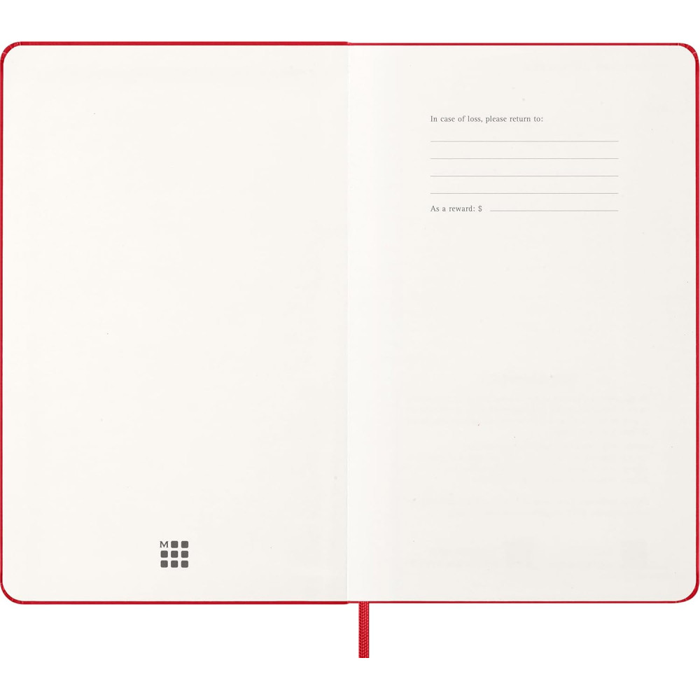 Weekly planner 2026 L - Moleskine - Scarlet Red hard cover