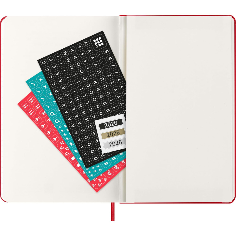 Kalendarz tygodniowy 2026 L - Moleskine - Scarlet Red twarda okładka