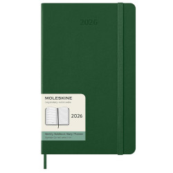 Kalendarz tygodniowy 2026 L - Moleskine - Myrtle Green twarda okładka