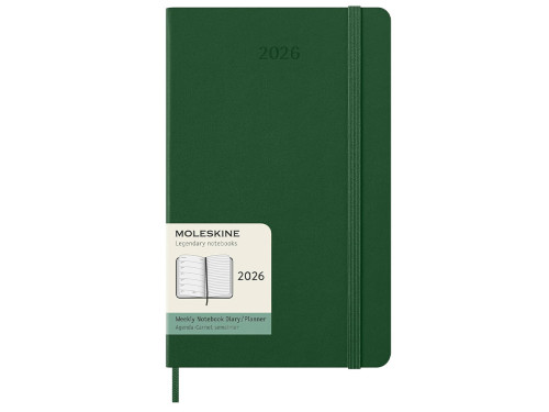 Weekly planner 2026 L - Moleskine - Myrtle Green hard cover