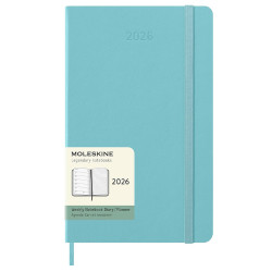 Kalendarz tygodniowy 2026 L - Moleskine - Aquamarine twarda okładka