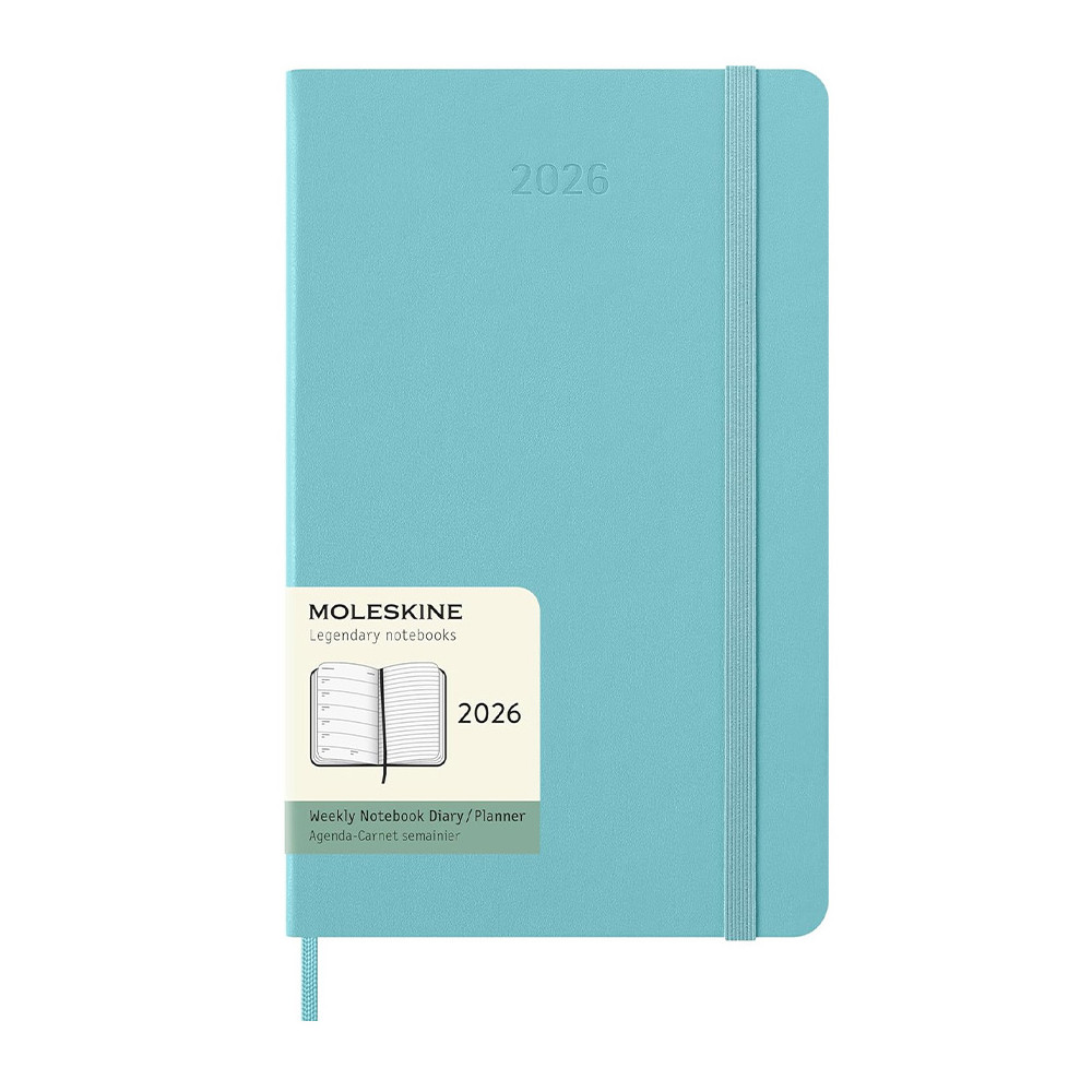 Kalendarz tygodniowy 2026 L - Moleskine - Aquamarine twarda okładka