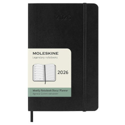 Weekly planner 2026 P - Moleskine - Black soft cover
