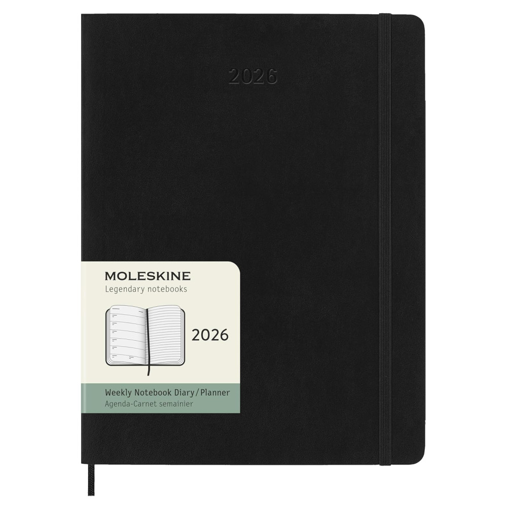 Weekly planner 2026 XL - Moleskine - Black soft cover