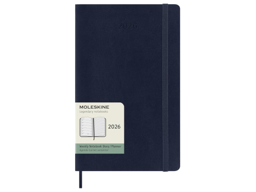 Weekly planner 2026 L - Moleskine - Sapphire Blue soft cover