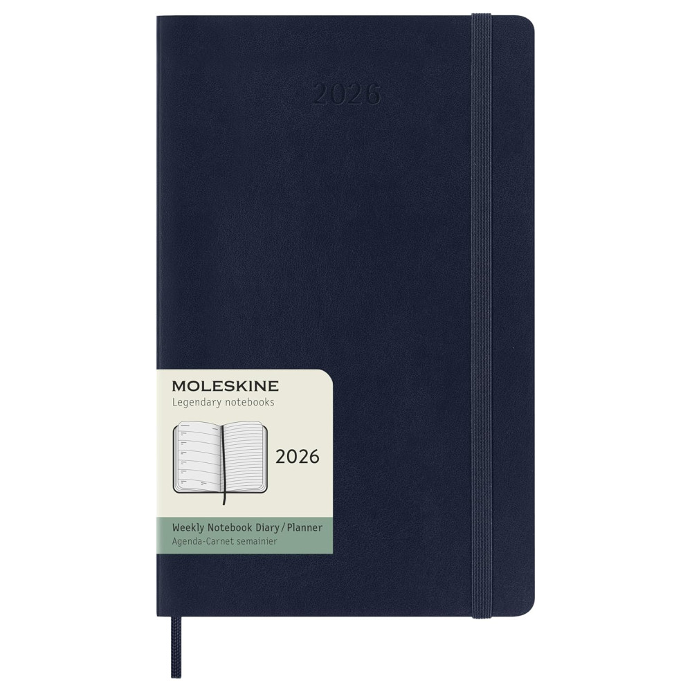 Weekly planner 2026 L - Moleskine - Sapphire Blue soft cover