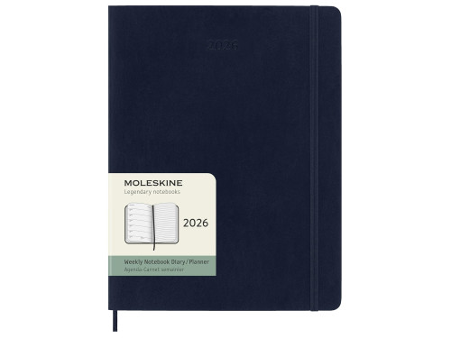Weekly planner 2026 XL - Moleskine - Sapphire Blue soft cover