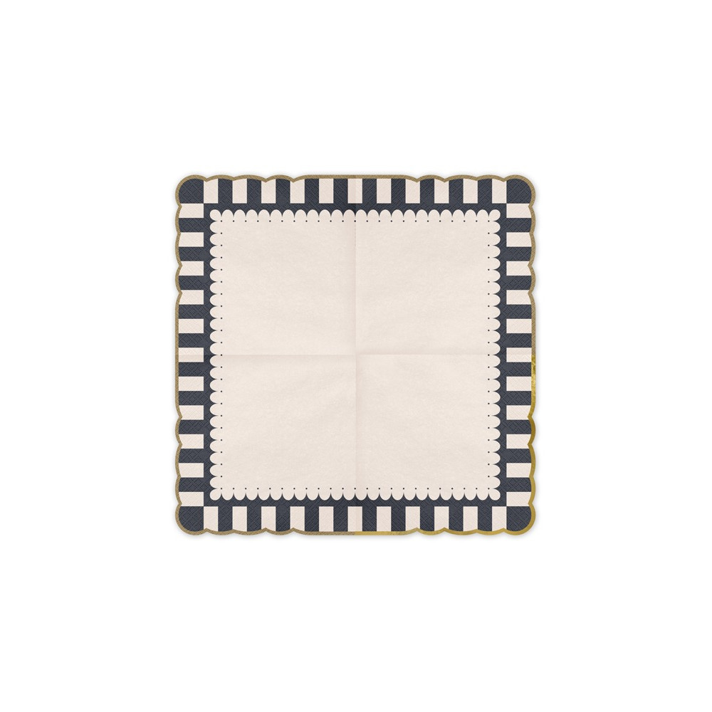 Halloween napkins with gold edge - 33 x 33 cm 12 pcs.