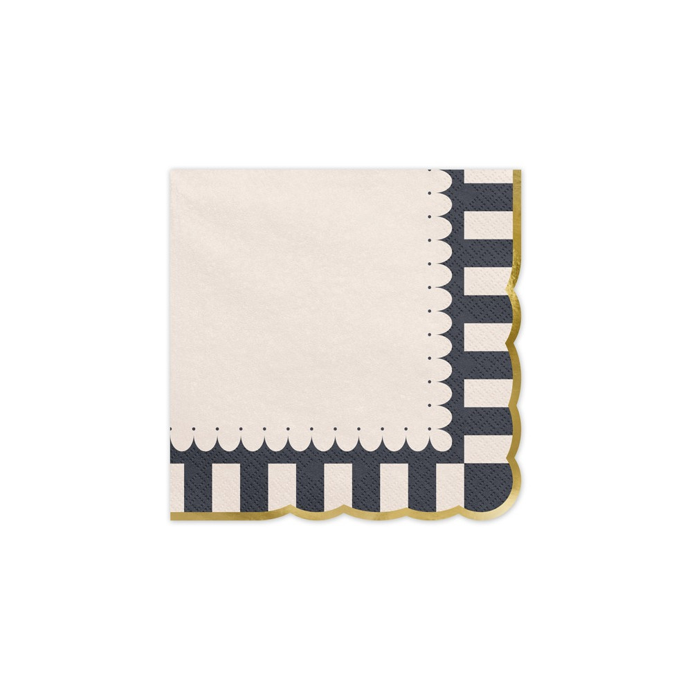 Halloween napkins with gold edge - 33 x 33 cm 12 pcs.