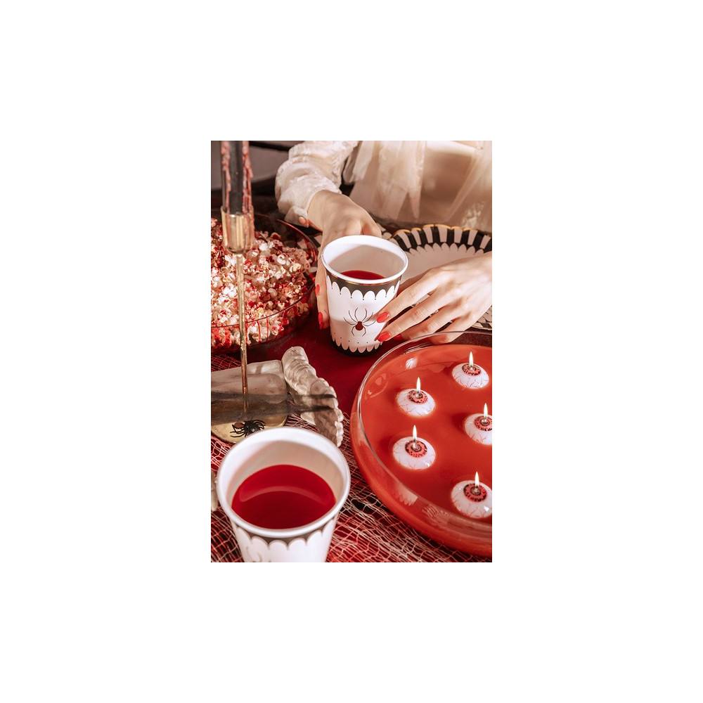 Halloweenowe kubeczki Pająk - 400 ml 6 szt.