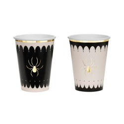 Halloween cups with a spider - 400 ml 6 pcs.