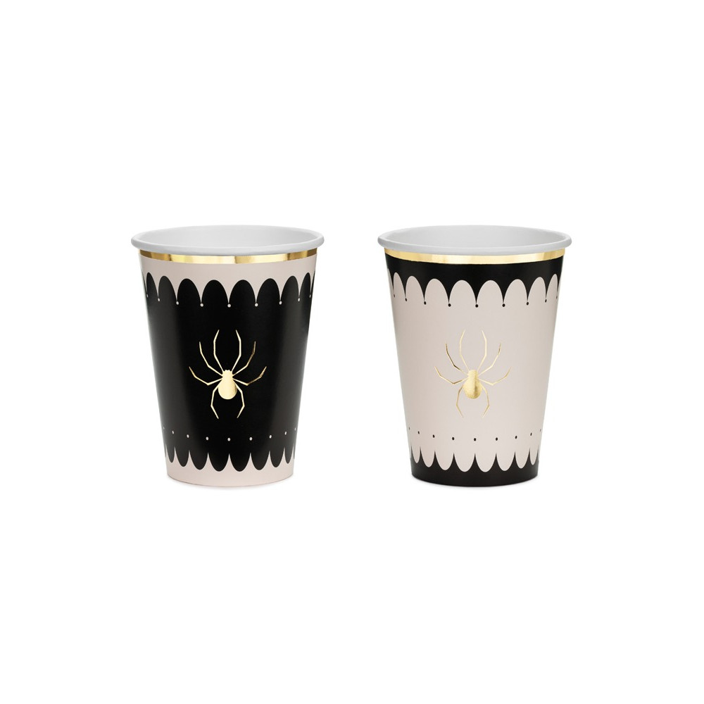 Halloween cups with a spider - 400 ml 6 pcs.
