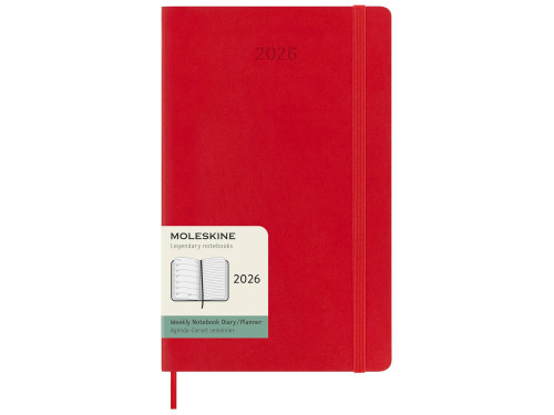 Weekly planner 2026 L - Moleskine - Scarlet Red soft cover