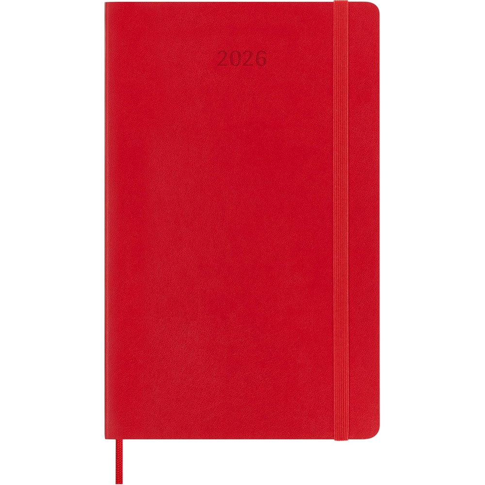 Kalendarz tygodniowy 2026 L - Moleskine - Scarlet Red miękka okładka