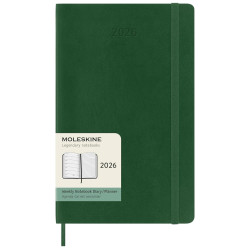 Weekly planner 2026 L - Moleskine - Myrtle Green soft cover